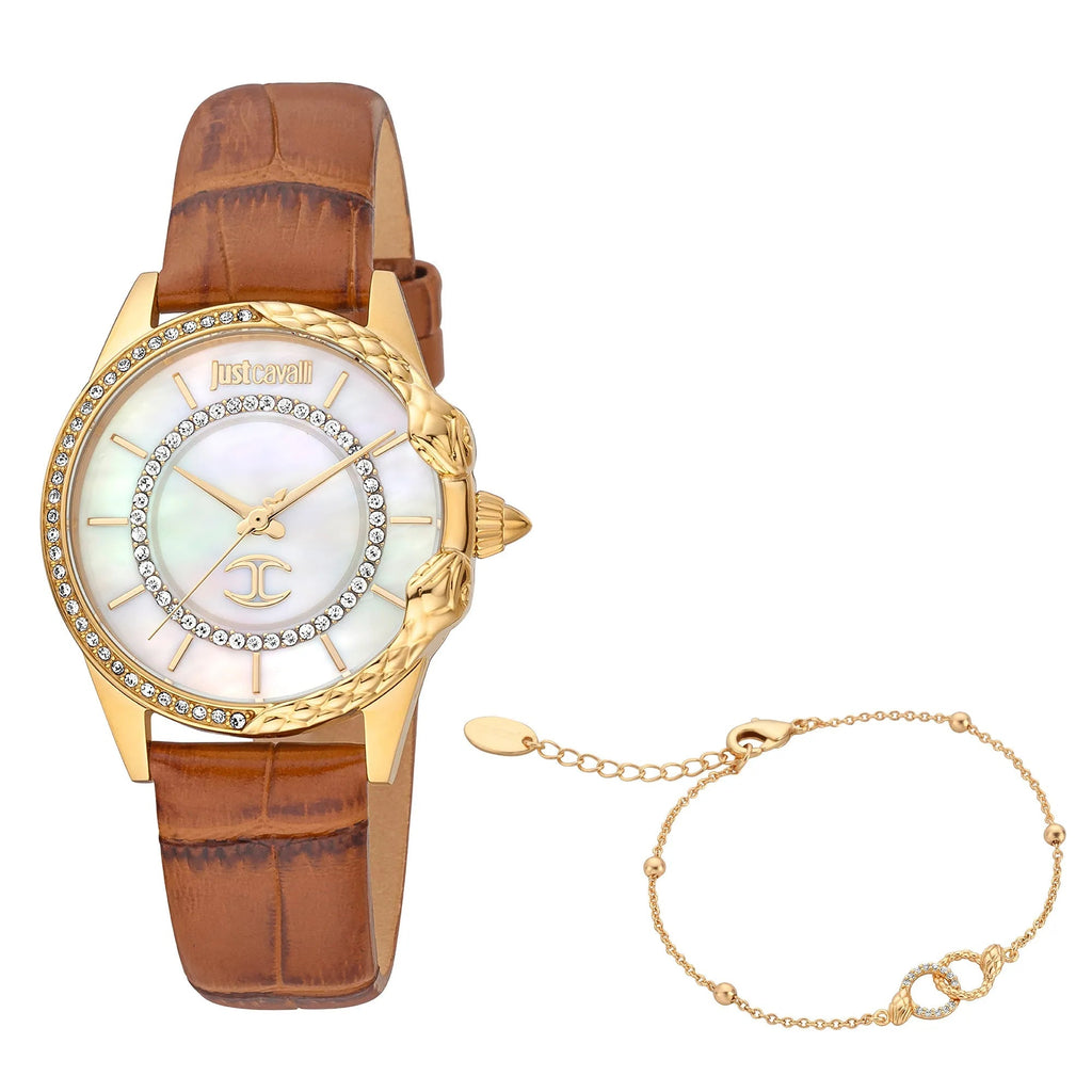 Just Cavalli Set Catena Brown Leather
