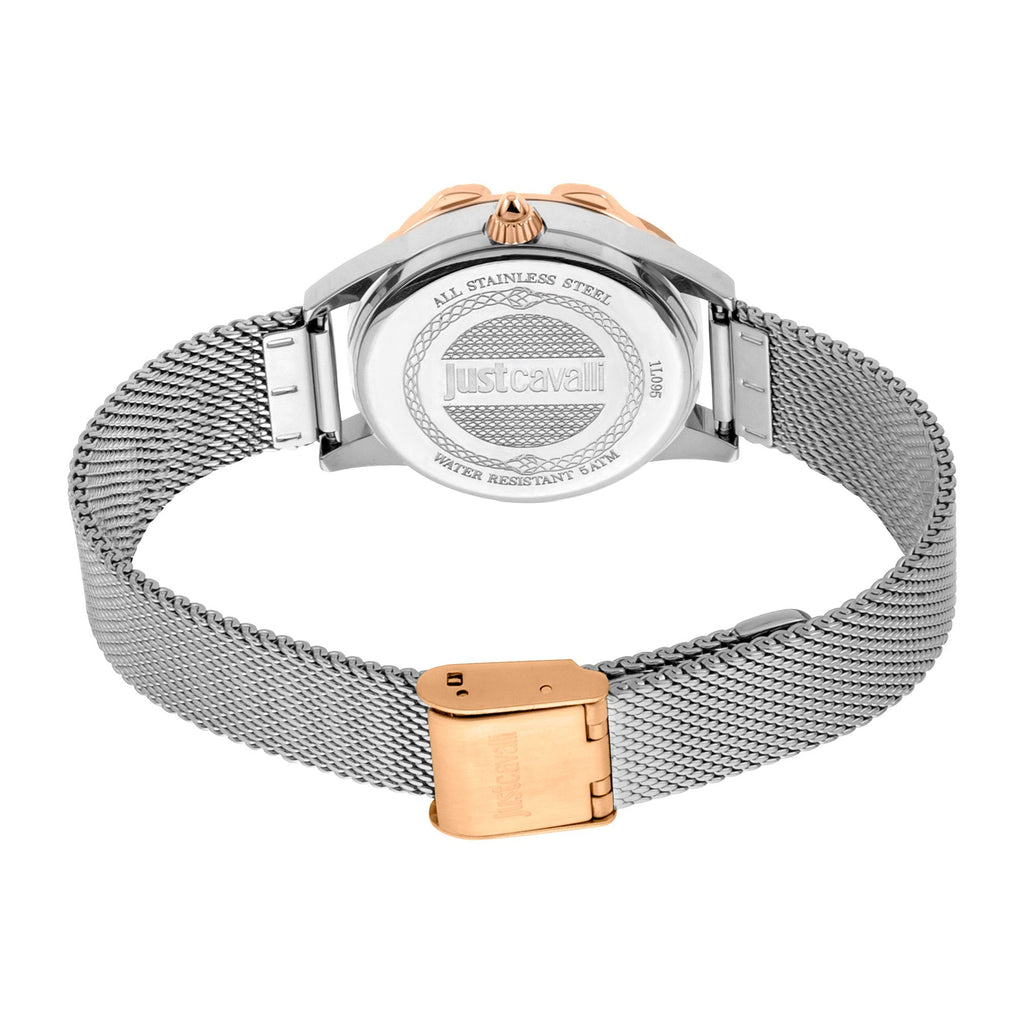 Just Cavalli JC Giro Steel Silver Rose Gold Serpente Zircons