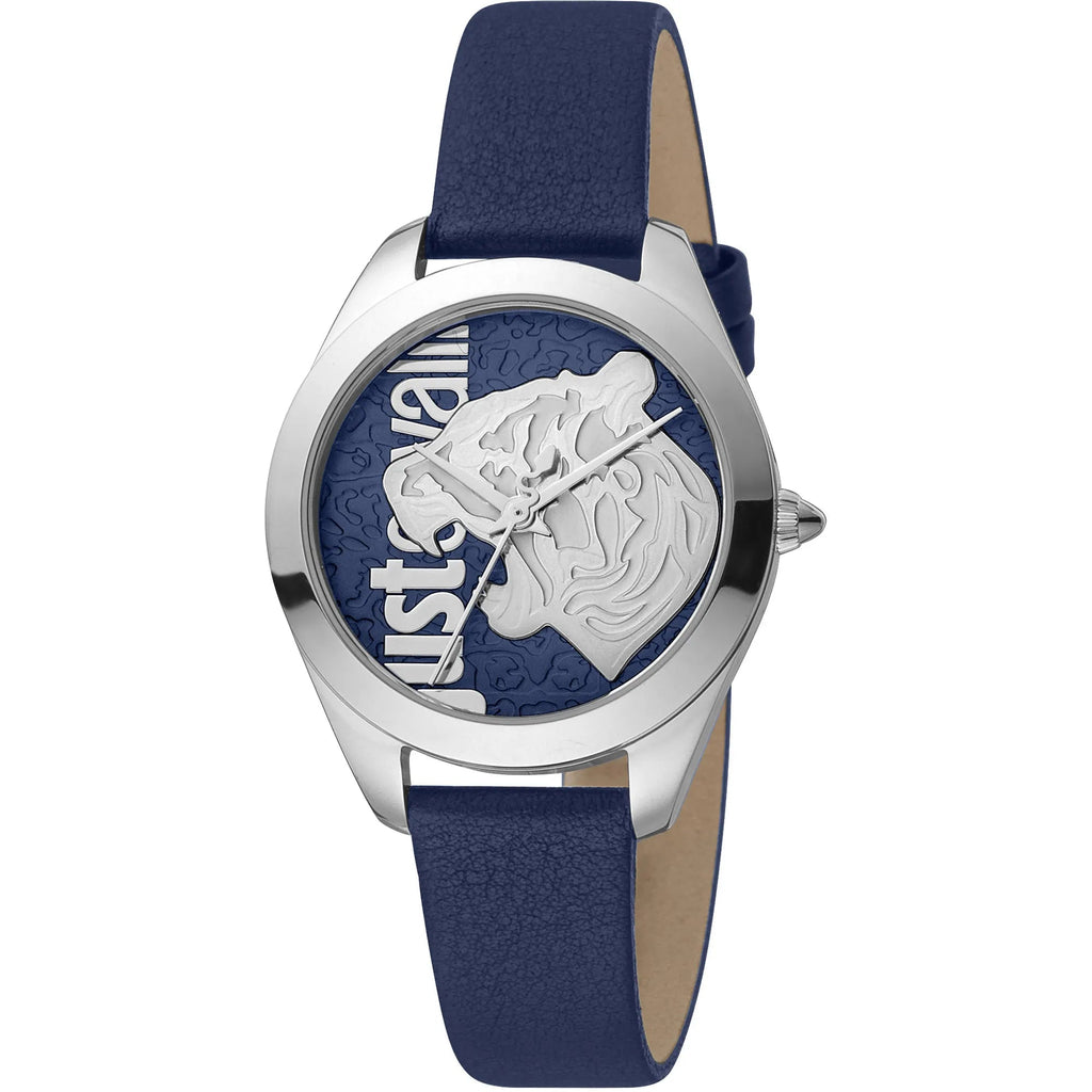 Just Cavalli Pantera Blue Leather