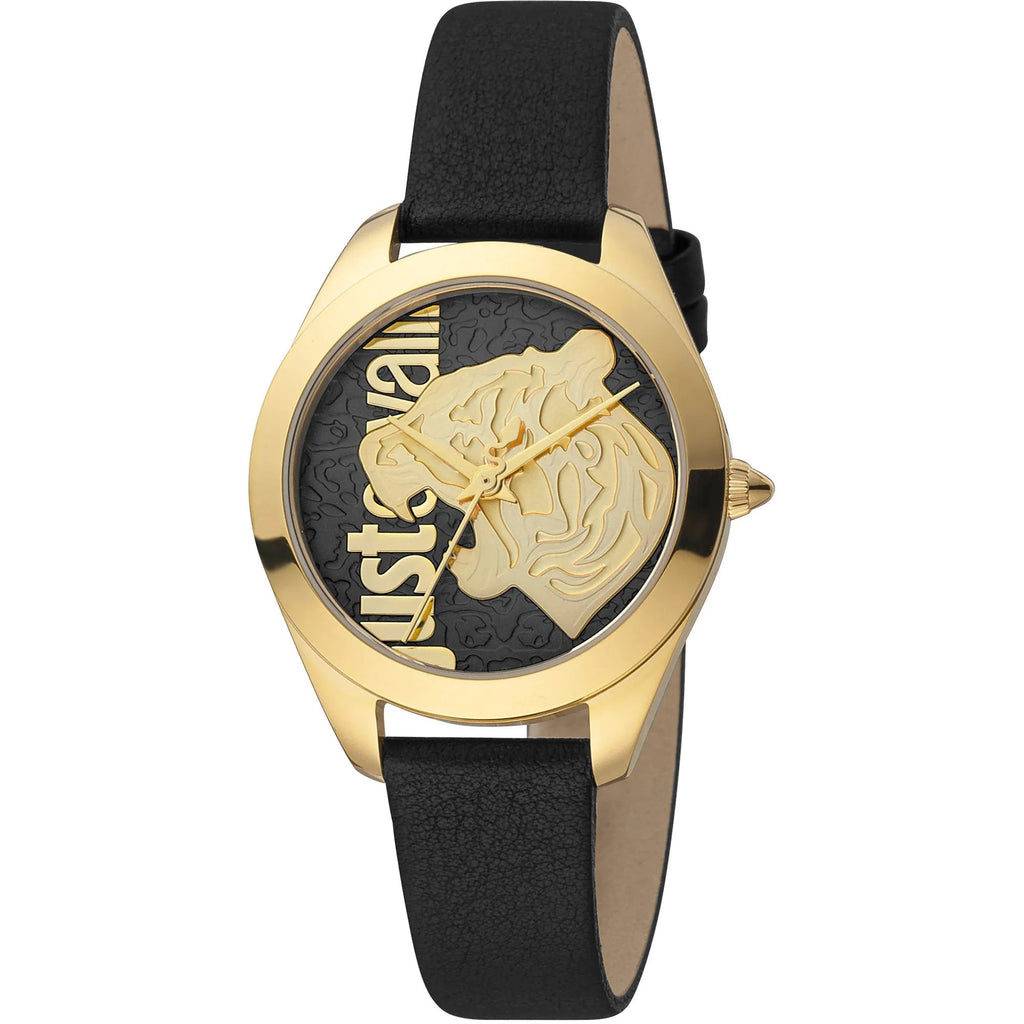 Just Cavalli Pantera Yellow Gold Leather