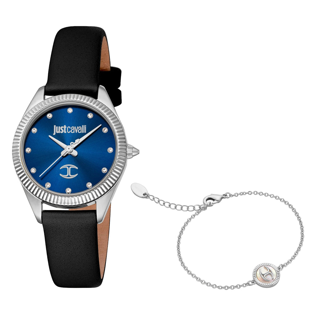 Just Cavalli Pacentro Leather Black Blue