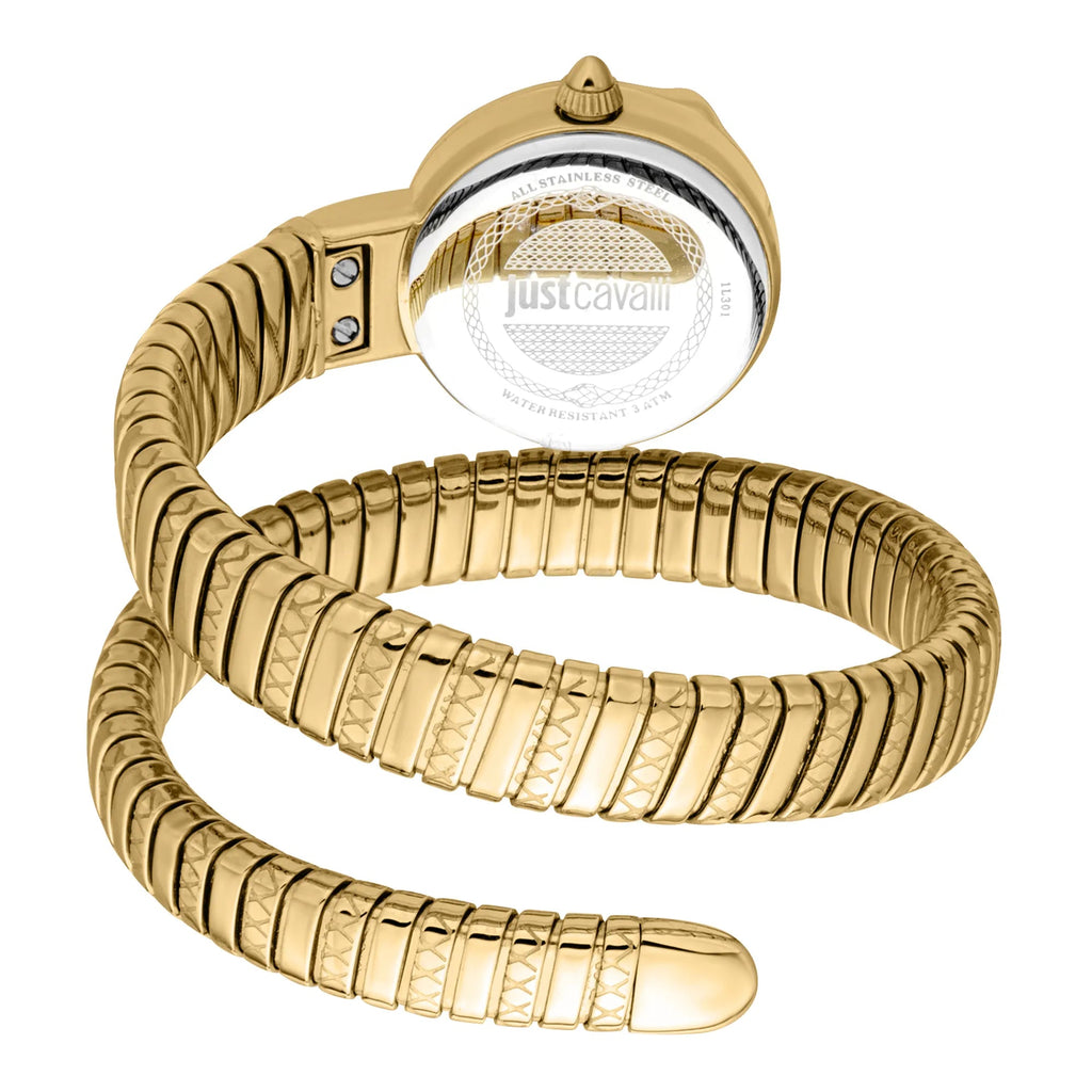 Just Cavalli Cerchio Snake Yellow Gold Silver Grey