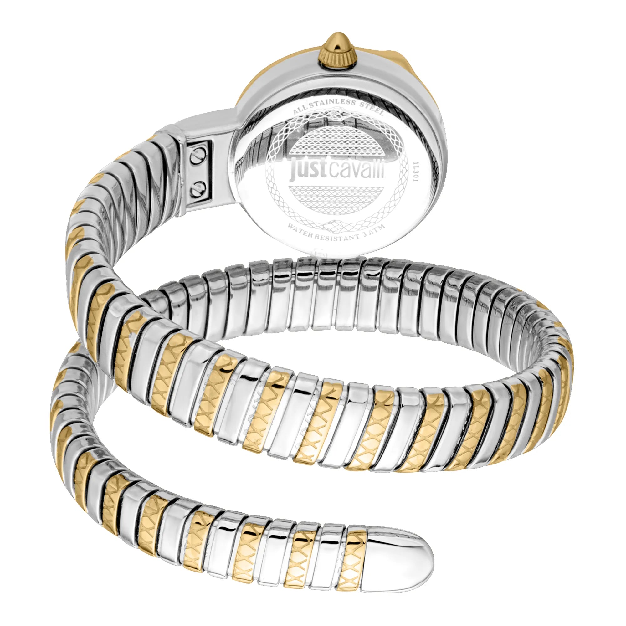 Just Cavalli Cerchio Snake Two Tones YG Silver Grey