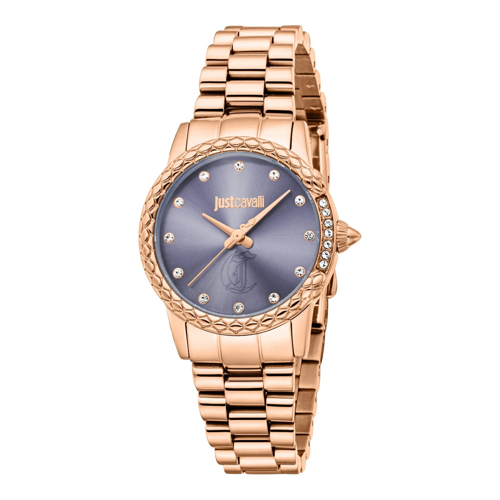 Just Cavalli Fiorenza Snake Rose Gold Violet