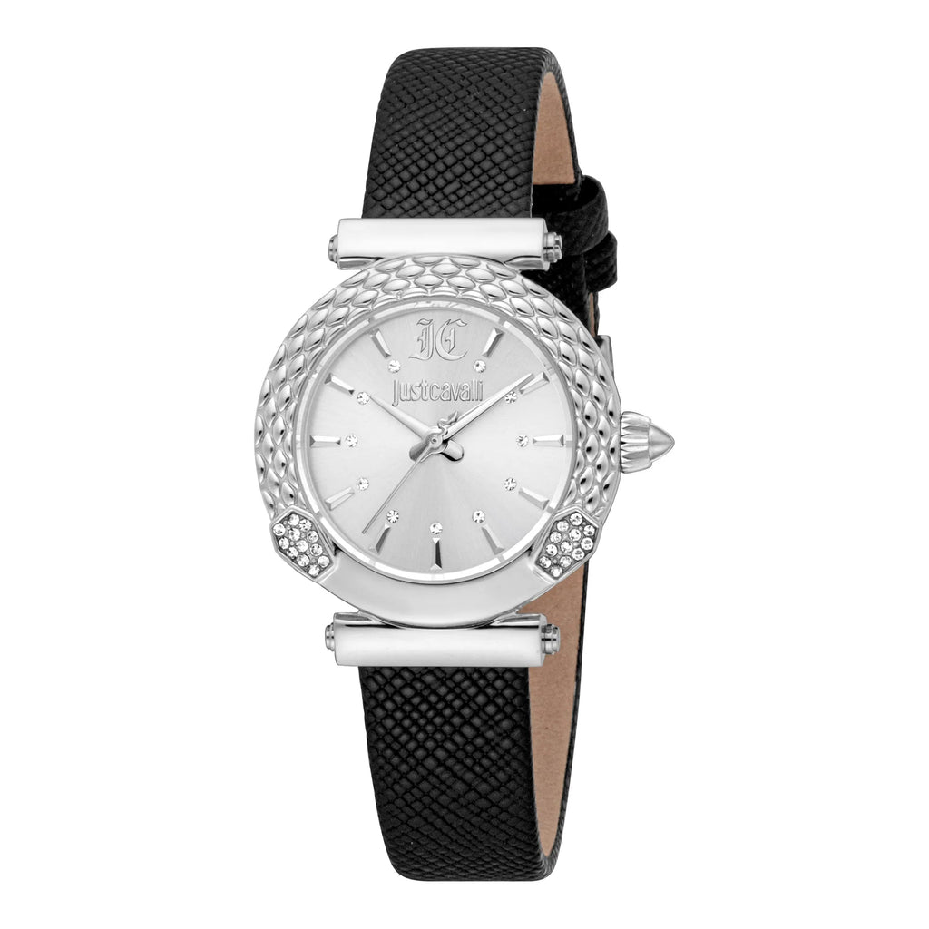 Just Cavalli Mistero Snake Leather Black Silver