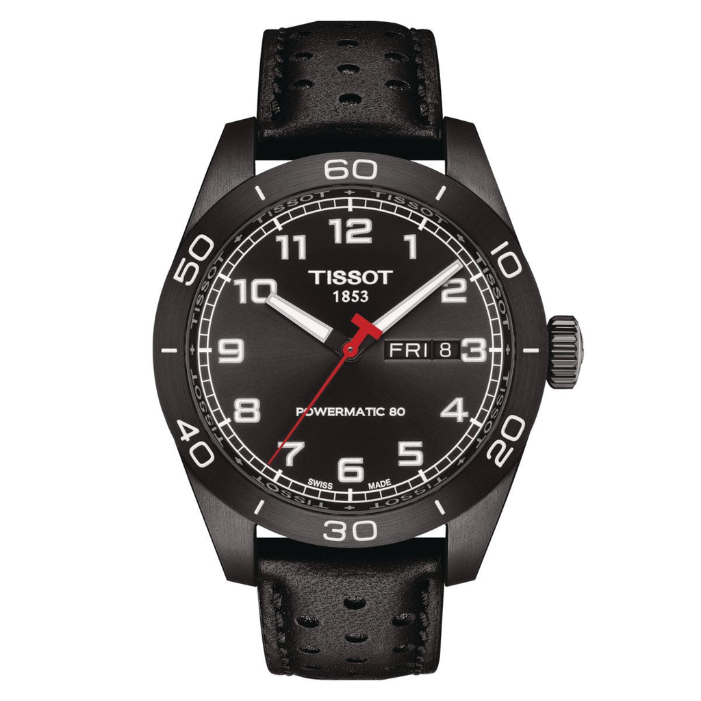 Tissot Mens Chronograph Watch Prs 516 Powermatic 80 Black T1314303605200