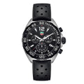 Tag Heuer Formula 1 Quartz Chronograph 43mm Mens Watch Stainless Steel Case With Black Rubber Strap Black Dial 1