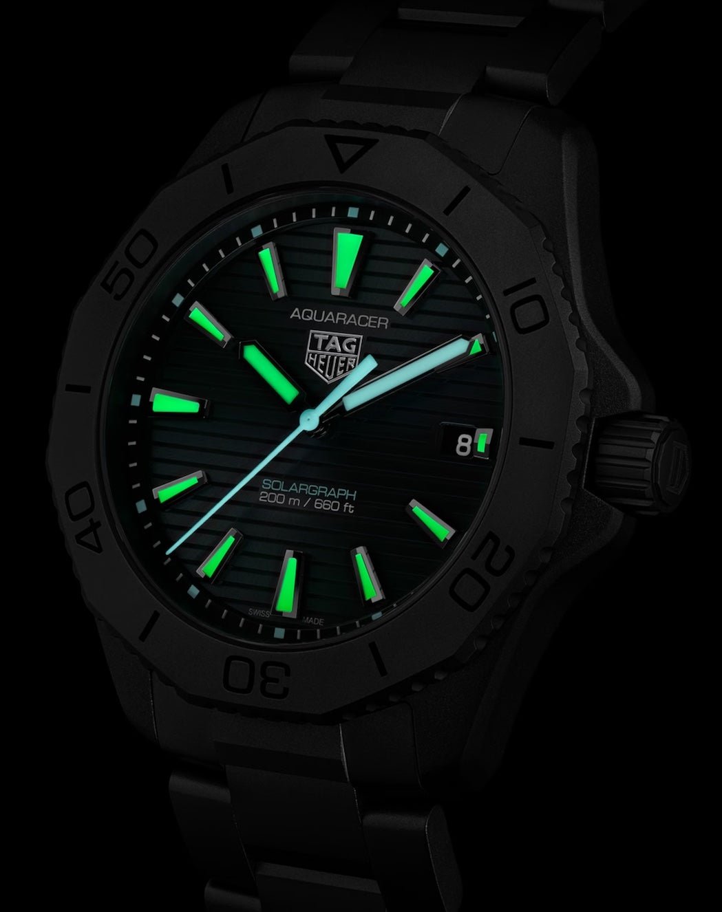 Tag Heuer Watch Aquaracer Professional 200 Solargraph Wbp1180 Bf0000