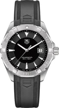 Tag Heuer Aquaracer Caliber 5 Automatic Black Dial Black Rubber Strap Watch For Men Way2113 Ft8021