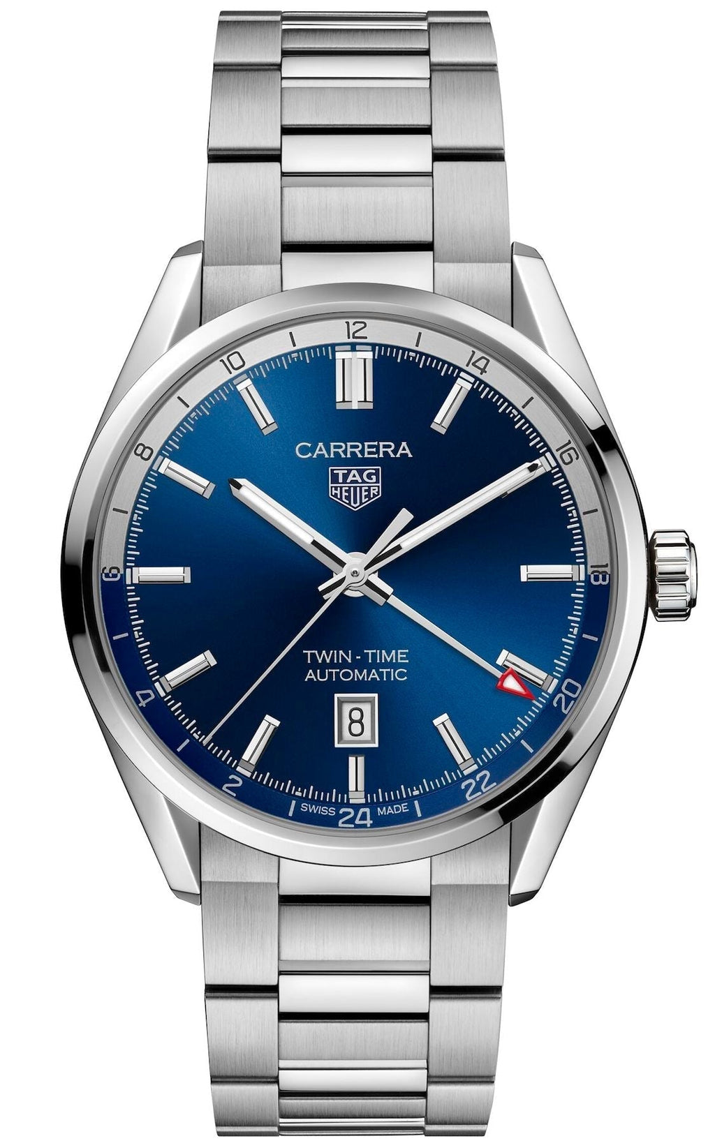 Tag Heuer Watch Carrera Calibre 7 Twin Time Automatic Mens Wbn201a Ba0640