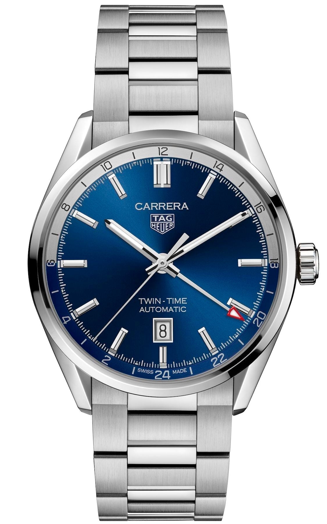 Tag Heuer Watch Carrera Calibre 7 Twin Time Automatic Mens Wbn201a Ba0640