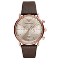 Emporio Armani Ar11106 Men S Aviator Brown Watch